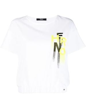 Herno Embroidered-Logo T-Shirt - White