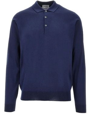 John Smedley 'Belper' Poloshirt - Blau