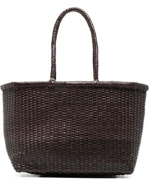 Dragon Diffusion Grand Sac Cabas B Weave À Design Tressé - Black