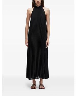 Osklen Pleated Midi Dress - Black
