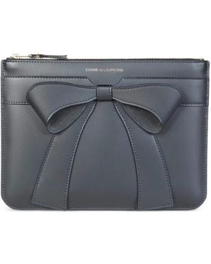 Comme des Garçons Bow-Detail Big Wallet - Gray