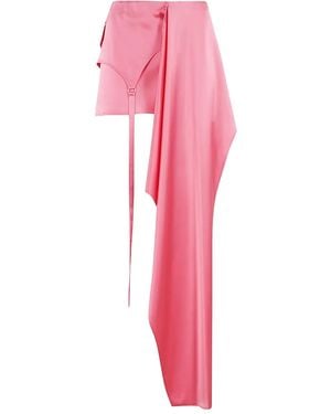 Ssheena Asymmetric draped skirt - Rosa