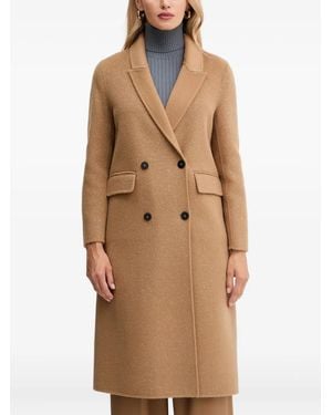 SIMONA CORSELLINI Double-Breasted Coat - Natural