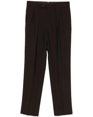 Caruso Pleated Trousers - Black