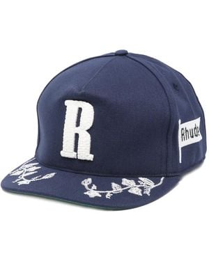 Rhude Embroidery Baseball Cap - Blue
