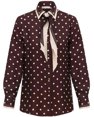 Zimmermann Chemise À Coupe Décontractée Et À Pois - Red