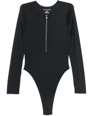 Myra Swim Powe Zip-Up Swimsuit - Black