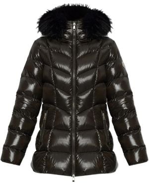 Moncler Fulmar Faux-Fur Trim Jacket - Black
