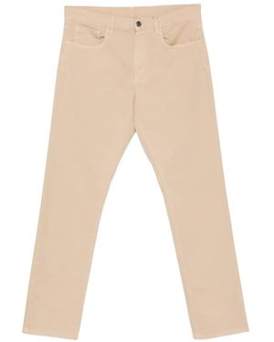 Canali Logo-Patch Straight-Leg Jeans - Natural