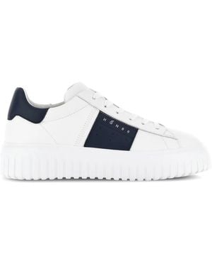 Hogan Hストライプ レザースニーカー - ブルー