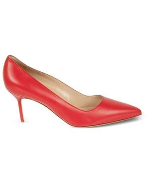 Manolo Blahnik Pointed-Toe Leather Court Shoes - Red