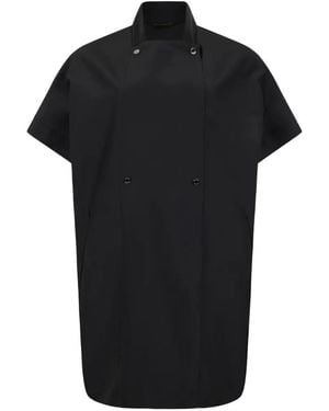 Moorer Sobretodo Con Doble Botonadura - Negro