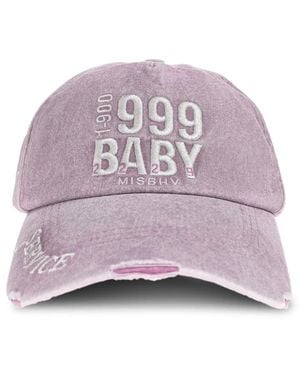 MISBHV Embroidered Distressed Cap - Purple