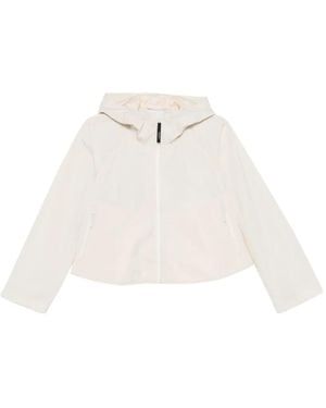Aspesi Hooded Zip Coat - White