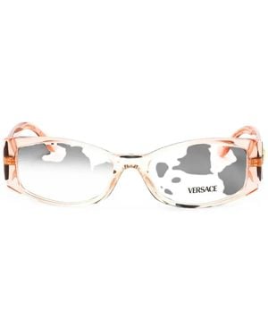 Versace Geometric-Frame Glasses - White