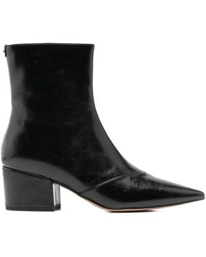 Twinset 55Mm Leather Ankle Boots - Black