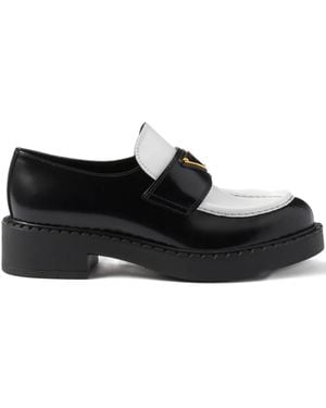 Prada レザーローファー - ブラック