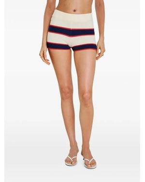 SER.O.YA Kel Striped Knit Shorts - Blue