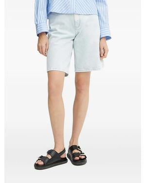 IVY & OAK Light-Wash Denim Shorts - Blue