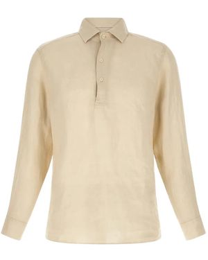 MC2 Saint Barth Long-Sleeve Polo Shirt - Natural