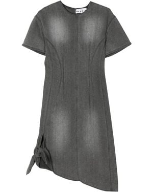 Remain Knot-Detail Denim Dress - Gray
