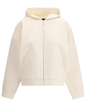 Fabiana Filippi Hooded Zip Sweatshirt - Natural