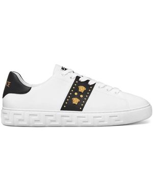 Versace グレカ スタッズ スニーカー - ホワイト