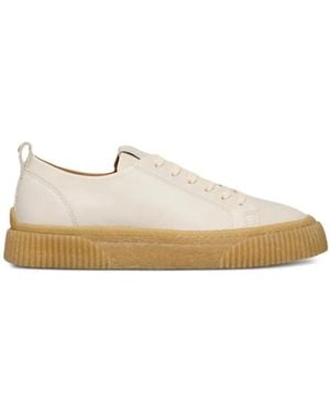 Ami Paris Lace-Up Leather Trainers - White
