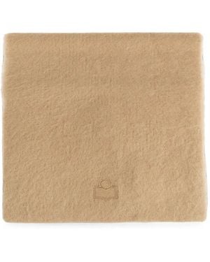 Isabel Marant Peliz Logo-Embroidered Scarf - Natural