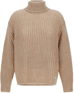Herno Turtleneck Ribbed Sweater - Natural