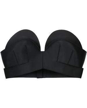Givenchy Leather Crop Top - Black