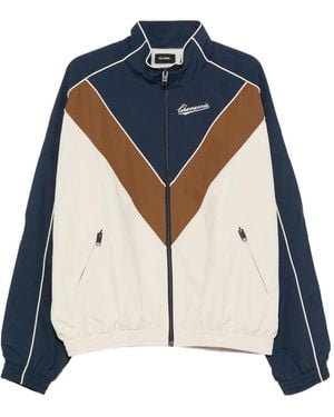 Willy Chavarria Bad Boy Colour-Block Logo-Embroidered Jacket - Blue