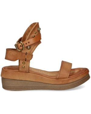 A.s.98 Sandali Con Borchie - Marrone