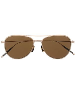 Oliver Peoples Tk-2 Pilot-Frame Sunglasses - Brown