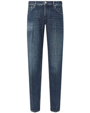 PT Torino Reggae Pressed-Crease Faded Jeans - Blue