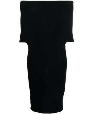 Wardrobe NYC Off Shoulder Bodycon Minidress - Black