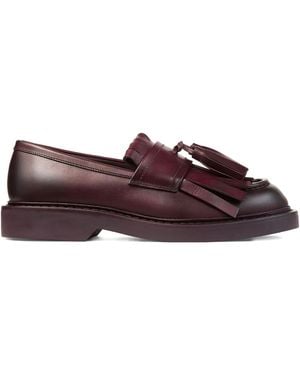 Jimmy Choo Buff Fringe-Detail Loafers - Purple