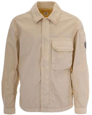 C.P. Company Patch-Pocket Shirt-Jacket - Natural