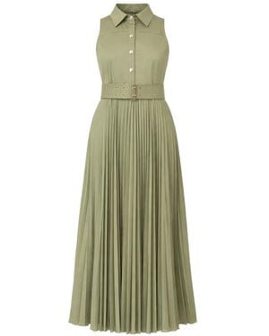 Liu Jo Long Pleated Dress - Green