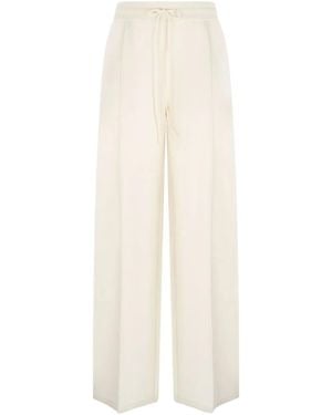 Roberto Cavalli Drawstring Wide-Leg Trousers - White