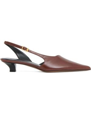 Mansur Gavriel Escarpins Anna À Bride Arrière - Marron