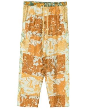 Pierre Louis Mascia Toile De Jouy-Print Trousers - Metallic