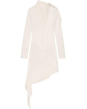 Courreges Asymmetrical Long-Sleeve Dress - White