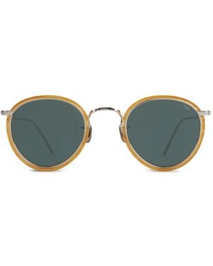 Eyevan 7285 Zonnebril Met Rond Montuur - Blauw