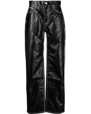 Eytys High-Waist Faux-Leather Trousers - Black