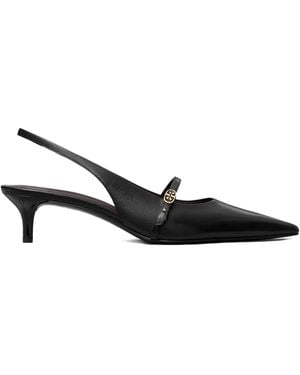 Tory Burch Slingback Shoes With Buckle - Black