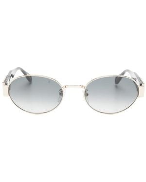 Zadig & Voltaire Stud-Embellished Oval-Frame Sunglasses - White