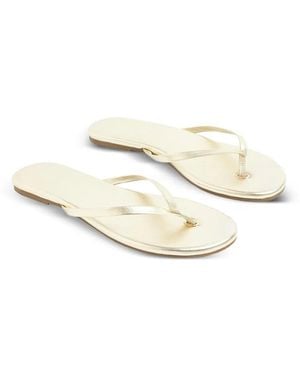 Melissa Odabash Logo-Detail Flip Flops - Natural