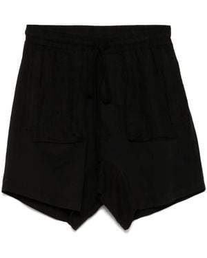 Thom Krom Drop-Crotch Cotton Shorts - Black