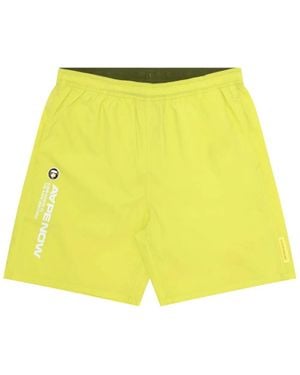Aape By A Bathing Ape Short Élastiqué À Logo Imprimé - Jaune